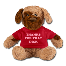 Load image into Gallery viewer, Thanks For That Dick Stuffed Dog - red