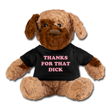 Load image into Gallery viewer, Thanks For That Dick Stuffed Dog - black