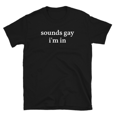 Sounds Gay I'm In Tee - The Gay Bar Shop