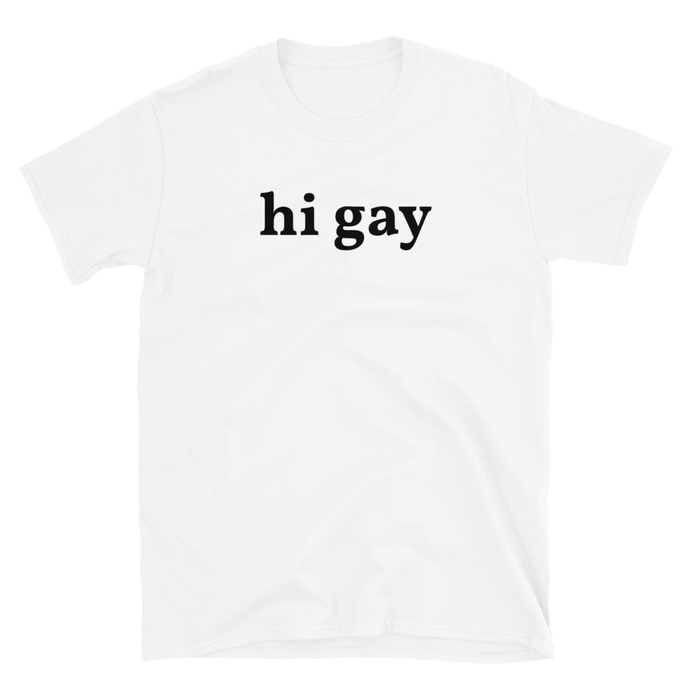 Hi Gay Tee - The Gay Bar Shop